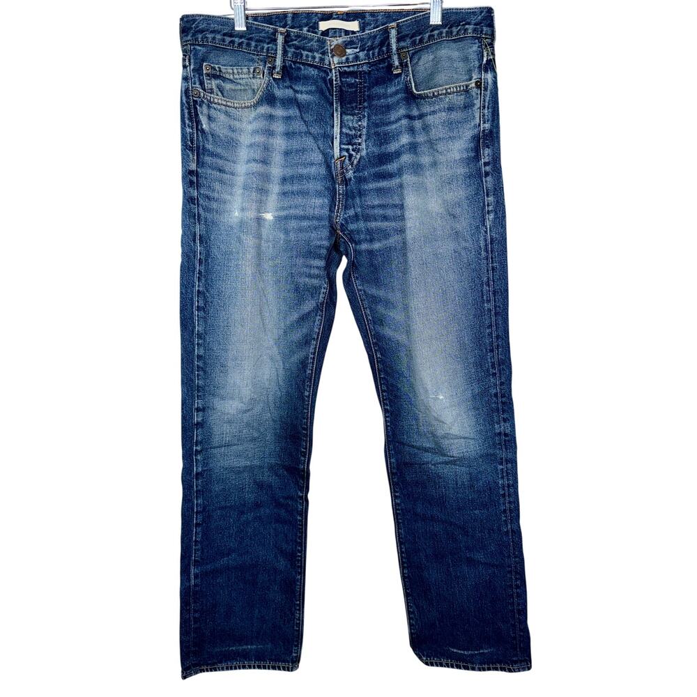 Abercrombie & Fitch Classic Straight 100% Cotton Blue Denim Jeans Size 33W x 32L
